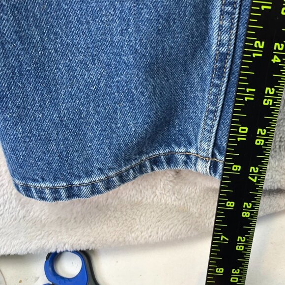 Lands End Womens Jeans Size 14 Blue Denim Straight Leg Casual High Rise Classic - Picture 5 of 14